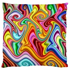 Rainbow Gnarls Standard Flano Cushion Case (two Sides) by WolfepawFractals