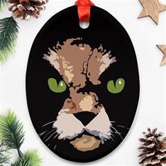 Cat  Ornament (oval) by Valentinaart