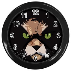 Cat  Wall Clocks (black) by Valentinaart