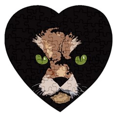 Cat  Jigsaw Puzzle (heart) by Valentinaart