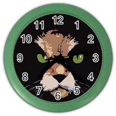 Cat  Color Wall Clocks by Valentinaart