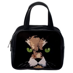 Cat  Classic Handbags (one Side) by Valentinaart