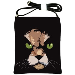 Cat  Shoulder Sling Bags by Valentinaart