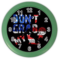 Dont Grab My Color Wall Clocks by Valentinaart