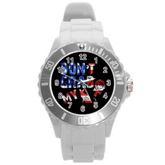 Dont Grab My Round Plastic Sport Watch (l) by Valentinaart