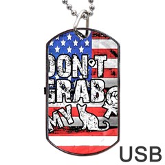 Dont Grab My Dog Tag Usb Flash (one Side) by Valentinaart