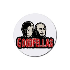 Goodfellas Putin And Trump Rubber Coaster (round)  by Valentinaart