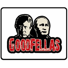 Goodfellas Putin And Trump Double Sided Fleece Blanket (medium)  by Valentinaart