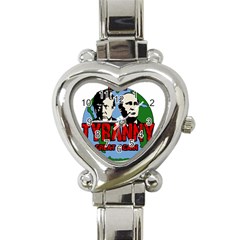 Make Tyranny Great Again Heart Italian Charm Watch by Valentinaart