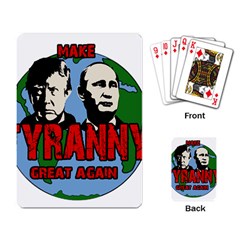 Make Tyranny Great Again Playing Card by Valentinaart