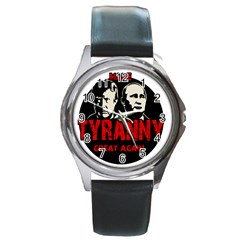 Make Tyranny Great Again Round Metal Watch by Valentinaart