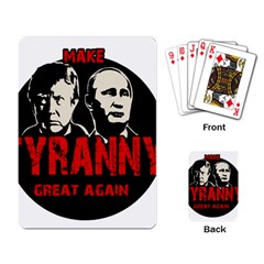 Make Tyranny Great Again Playing Card by Valentinaart