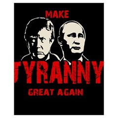 Make Tyranny Great Again Drawstring Bag (small) by Valentinaart