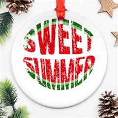 Watermelon - Sweet Summer Ornament (round) by Valentinaart