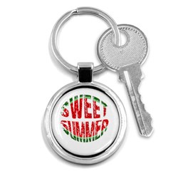 Watermelon - Sweet Summer Key Chains (round)  by Valentinaart