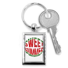 Watermelon - Sweet Summer Key Chains (rectangle)  by Valentinaart