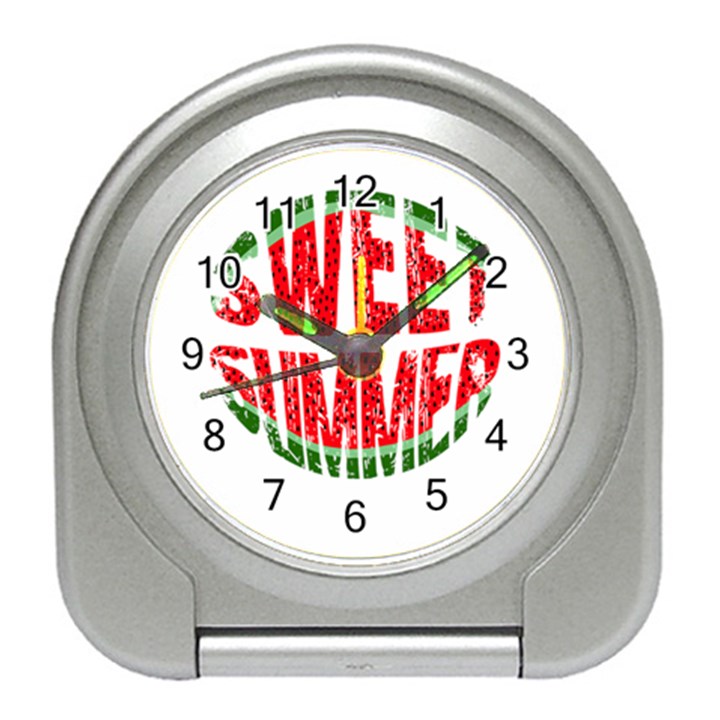 Watermelon - sweet summer Travel Alarm Clocks