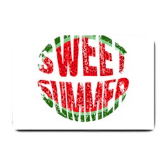 Watermelon - Sweet Summer Small Doormat  by Valentinaart