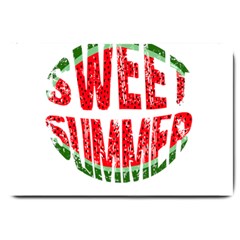 Watermelon - Sweet Summer Large Doormat  by Valentinaart