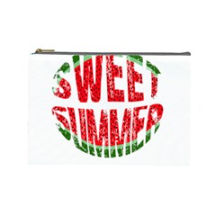 Watermelon - Sweet Summer Cosmetic Bag (large)  by Valentinaart