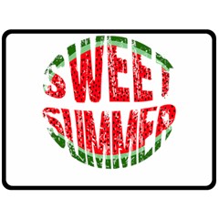 Watermelon - Sweet Summer Fleece Blanket (large)  by Valentinaart