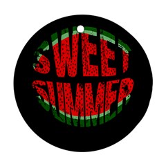 Watermelon - Sweet Summer Round Ornament (two Sides) by Valentinaart