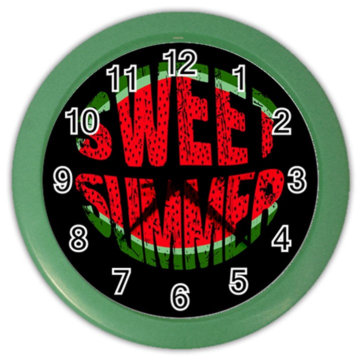 Watermelon - sweet summer Color Wall Clocks