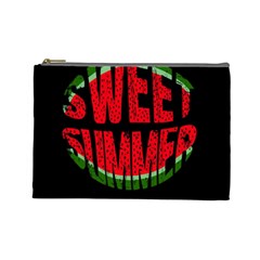 Watermelon - Sweet Summer Cosmetic Bag (large)  by Valentinaart