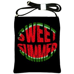 Watermelon - Sweet Summer Shoulder Sling Bags by Valentinaart