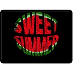 Watermelon - sweet summer Double Sided Fleece Blanket (Large)  80 x60  Blanket Front