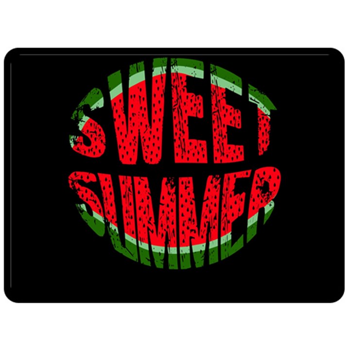 Watermelon - sweet summer Double Sided Fleece Blanket (Large) 