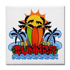 Tropical Summer Tile Coasters