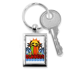 Tropical Summer Key Chains (rectangle)  by Valentinaart