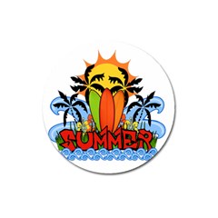 Tropical Summer Magnet 3  (round) by Valentinaart