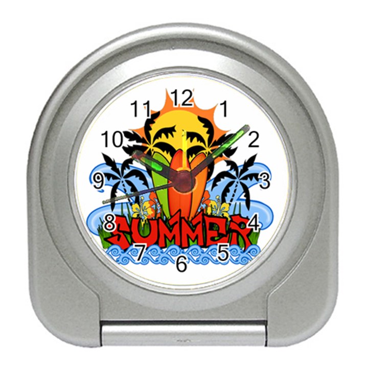 Tropical summer Travel Alarm Clocks