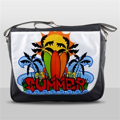 Tropical Summer Messenger Bags by Valentinaart