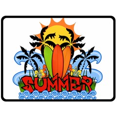 Tropical Summer Double Sided Fleece Blanket (large) 