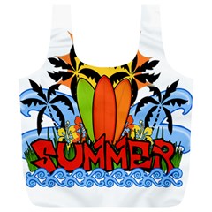 Tropical Summer Full Print Recycle Bags (l)  by Valentinaart