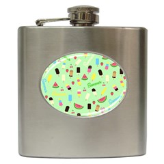 Summer Pattern Hip Flask (6 Oz) by Valentinaart