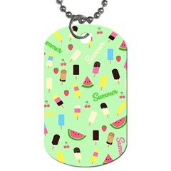 Summer Pattern Dog Tag (two Sides) by Valentinaart