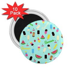 Summer Pattern 2 25  Magnets (10 Pack) 