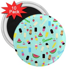 Summer Pattern 3  Magnets (10 Pack)  by Valentinaart