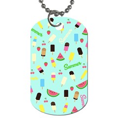 Summer Pattern Dog Tag (two Sides) by Valentinaart