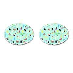 Summer Pattern Cufflinks (oval) by Valentinaart