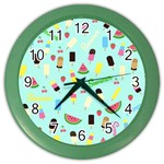 Summer pattern Color Wall Clocks Front