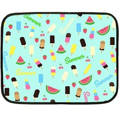 Summer Pattern Double Sided Fleece Blanket (mini)  by Valentinaart