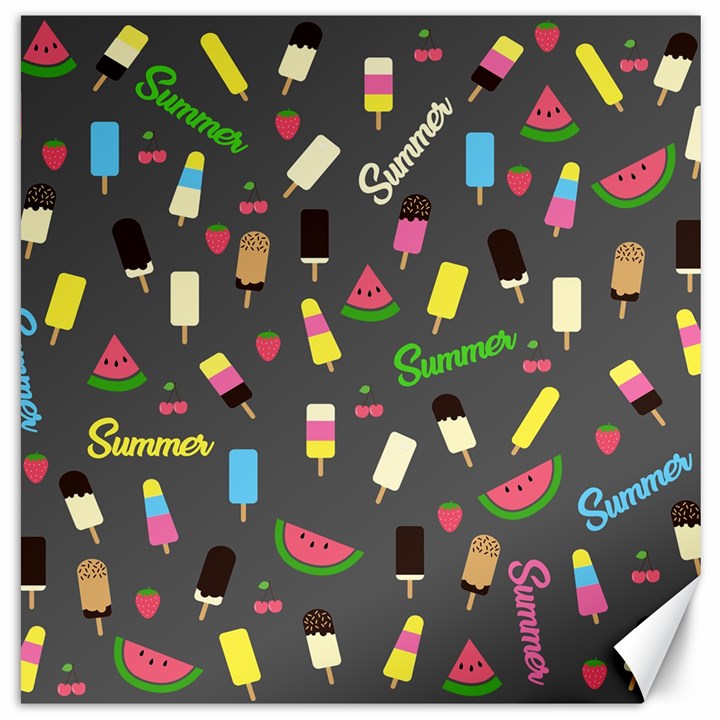 Summer pattern Canvas 20  x 20  