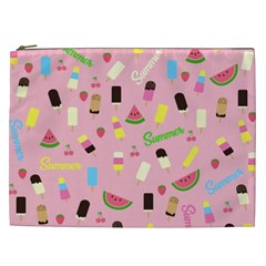 Summer Pattern Cosmetic Bag (xxl)  by Valentinaart