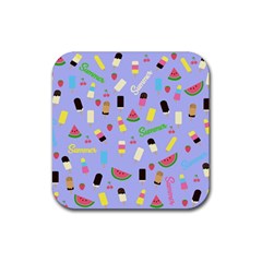 Summer pattern Rubber Coaster (Square) 