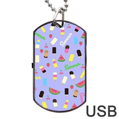 Summer pattern Dog Tag USB Flash (Two Sides)